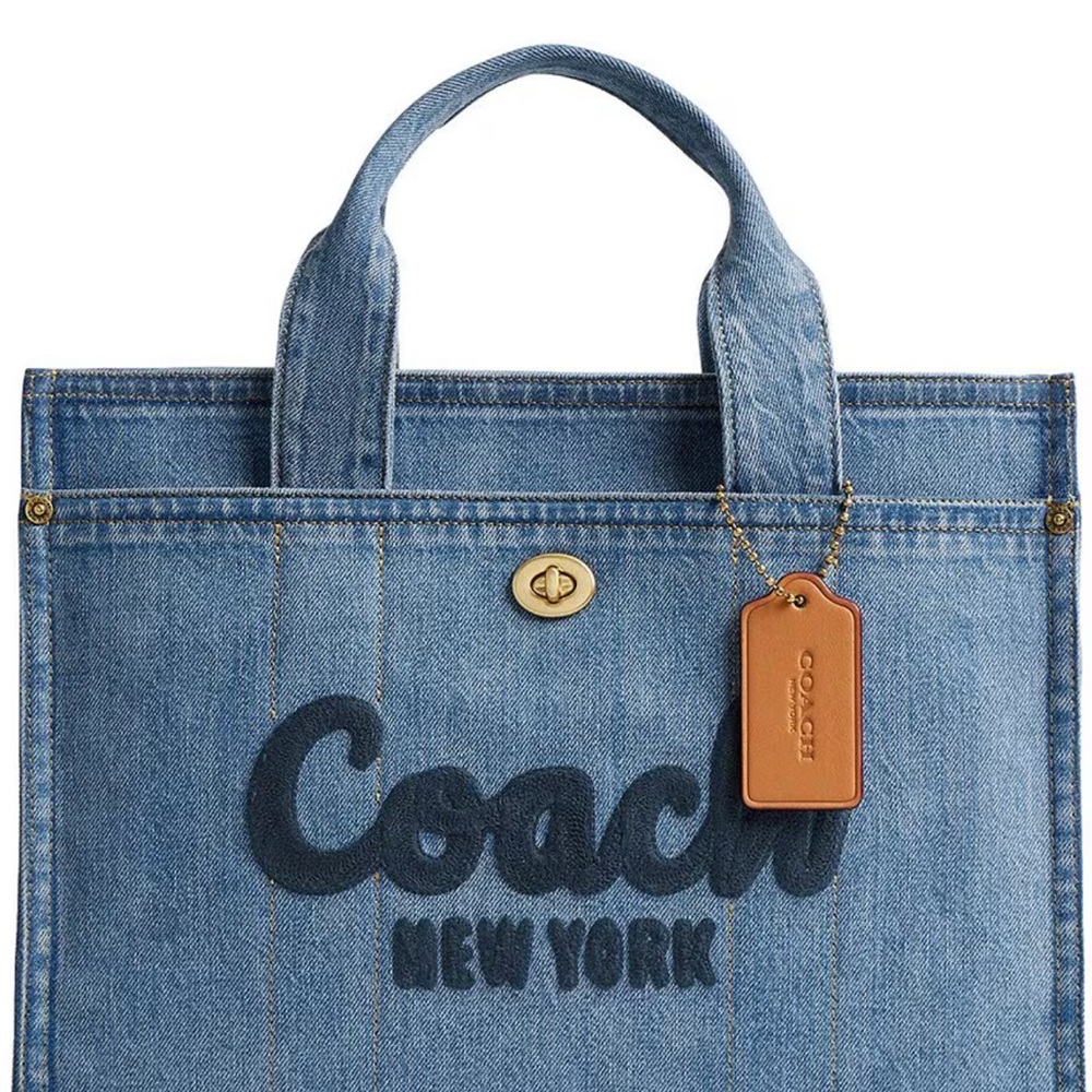 COACH | NWT Cargo Denim Tote Bag - Picture 3 of 9